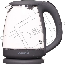 Чайник электрический Hyundai HYK-G1003 1.7л. 2200Вт серый (корпус: стекло)