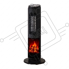 Тепловентилятор Willmark THC-2063FOB, чёрный, 2000 Вт, 20 м2, термостат, пульт ДУ, эффект камина
