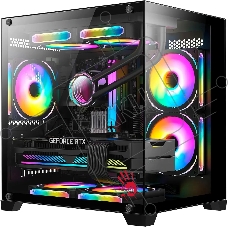 Компьютерный корпус Bloody BD-CC105 черный без БП mATX 5x120mm 1xUSB2.0 1xUSB3.0 audio bott PSU