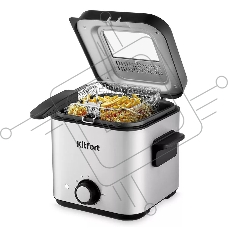 Фритюрница Kitfort КТ-4075 800Вт серебристый/черный