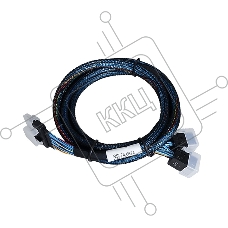 Кабель Amphenol RSL74-B937 Slimline SASx8 (SFF8654) -to- 2 SAS HD x4 (SFF8643 SAS Connections), 100CM, (аналог Broadcom 05-60003-00)
