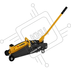 Домкрат гидравлический подкатной с фиксатором Denzel 2,8 т, 135-385 мм, в кейсе 51156