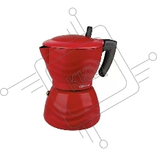 Гейзерная кофеварка Rondell Fiero RDA-844, алюминий, красный
