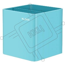 Подставка Deli ENS011blue Nusign 2отд. для письменных принадлежностей 84х84х86мм синий пластик