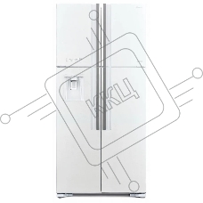 Холодильник Hitachi R-W660PUC7 GPW белый двухкамерный 396/144л морозилка сверху, No Frost, Side by Side