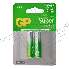 Алкалиновые батарейки GP Super Alkaline G-Tech 15А АA - 2 шт. на блистере