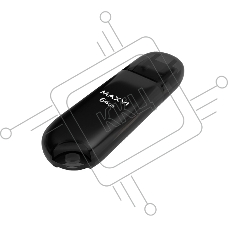 Флеш диск Maxvi P1 64GB USB 2.0 black, монолит с колпачком, ABS пластик