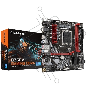 Материнская плата Gigabyte B760M GAMING DDR4, LGA 1700, Intel B760, 2xDDR4, 4xSATA, 2xM.2, 1xPCIe 4.0 x16, 1xPCIe x1, 1xHDMI, 1xDP, 1xVGA, 1x 2.5Gb LAN, 2xUSB-A 2.0, 3xUSB-A 3.2 Gen 1, 1xUSB-C 3.2 Gen 1, 3x3.5 мм, 7.1, mATX