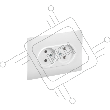 Розетка 2-м SKANDY 10А без заземл. без защ. шторок в сборе SK-R10W арктич. бел. IEK SK-R20-10-K01-F