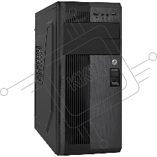 Корпус Miditower ExeGate UN-605B-UNS350 (ATX, БП UNS350 с вент. 12см, 2*USB, аудио, блокировка, черный)