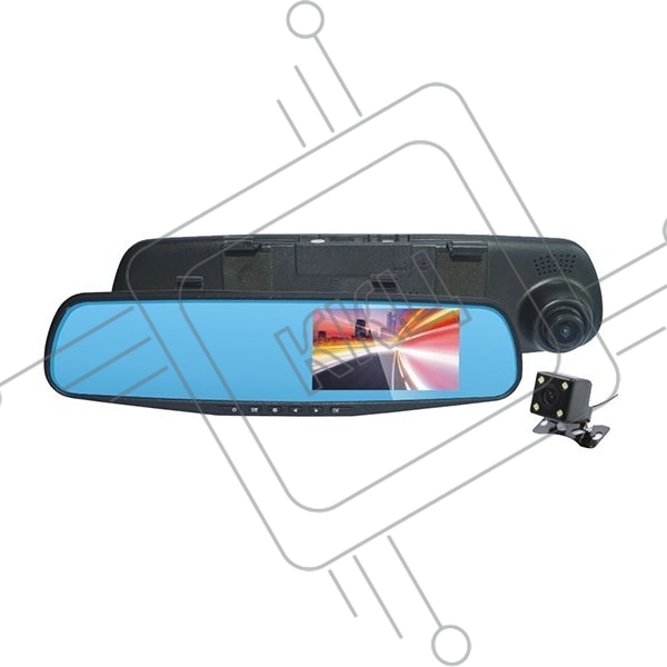 Видеорегистратор Sho-Me SFHD-700, 1280x720, 4.5", с камерой заднего вида, G-сенсор, датчик движения