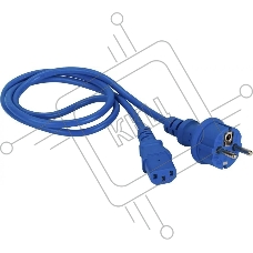 Шнур питания Lanmaster LAN-PP13/SH-10-BL C13-Schuko проводник.:3x0.75мм2 10м 220В 10А синий