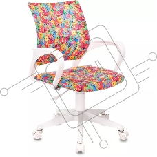 Кресло детское Бюрократ BUROKIDS 1 W мультиколор алфавит крестов. пластик, пластик белый Кресло детское Бюрократ BUROKIDS 1 W мультиколор алфавит крестов. пластик, пластик белый