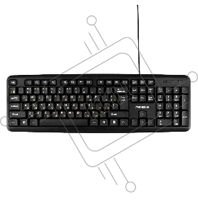 Клавиатура проводная Гарнизон GK-100L, мембранная, 104 клавиш, защита от брызг, кабель 1.8м, черная