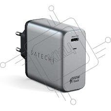 Сетевое зарядное устройство Satechi ST-UC100WSM-EU Charger 100W с технологией GaN Power, серый космос