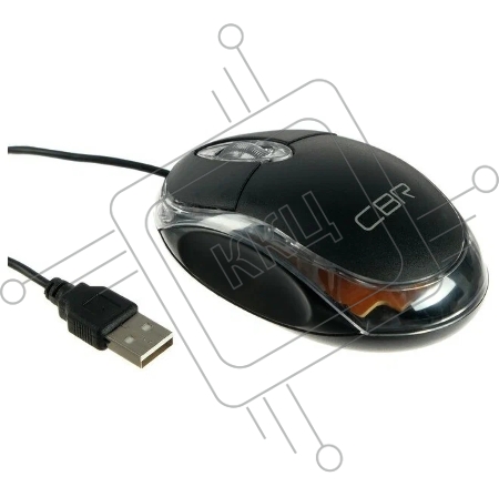 Мышь проводная CBR CM 122 Black, оптическая, USB, 1000 dpi, 3 кнопки и колесо прокрутки, длина кабеля 1,3 м, цвет чёрный