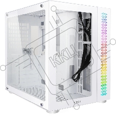 Компьютерный корпус Ginzzu V560 RGb подсветка, закаленное стекло 1*USB 3.0,1*USB 2.0, AU белый ATX