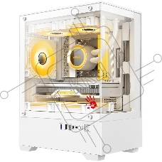 Компьютерный корпус Bloody CC-125 белый без БП mATX 5x120мм 2xUSB2.0 1xUSB3.0 audio bott PSU
