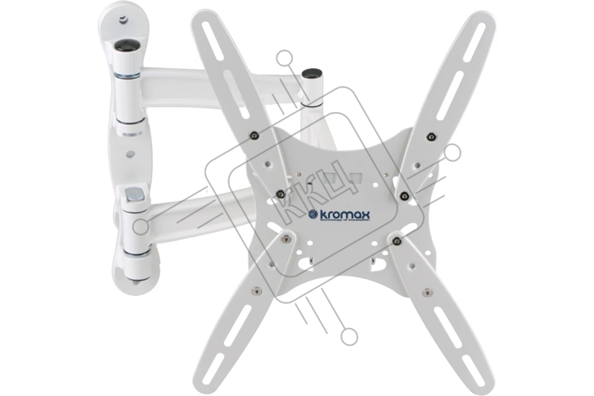 Кронштейн для телевизора Kromax TECHNO-5 белый, 15"-55" макс. 35 кг, настенный, поворот и наклон