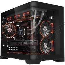 Компьютерный корпус 1STPLAYER UVIEW UV6 черный mATX UV6-BK