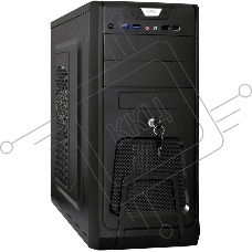 Корпус Miditower ExeGate CP-603UB-UNS400 (ATX, БП UNS400 с вент. 12см, 2*USB, аудио, черный)