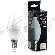 Лампа светодиодная Feron PRO LB-1309 (38059) 9 вт Е14 теплый матовая свеча