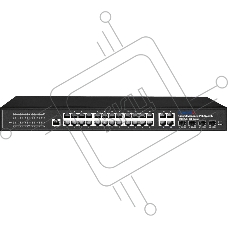 Коммутатор Trassir TR-NS24284C-400-24PoE (L2) 24x1Gbит/с 4xКомбо(1000BASE-T/SFP) 24PoE 400W управляемый