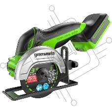 Угловая шлифовальная машина GreenWorks GD24UCS, 24V, без АКБ и ЗУ, аккумуляторная (3402007)
