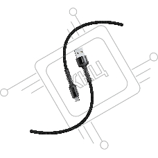 Кабель Smartbuy S26 Type C черный.,3 А,QC,нейл.,1м