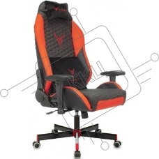 Кресло игровое Knight Neon черный/красный соты эко.кожа с подголов. крестовина металл