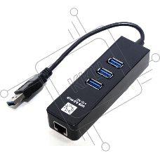 Адаптеры USB Ethernet 5bites Сетевой адаптер 5bites UA3-45-04BK 3*USB3.0 / RJ45 10/100/1000 Мбит/с