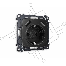 Комплект механизма электрической розетки OMEGA Черный матовый 2USB A+A 18W (быстрая зарядка) с/з QUANT (OP8090, VM155) MO809010