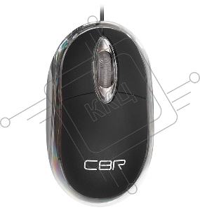 Мышь проводная CBR CM 122 Black, оптическая, USB, 1000 dpi, 3 кнопки и колесо прокрутки, длина кабеля 1,3 м, цвет чёрный