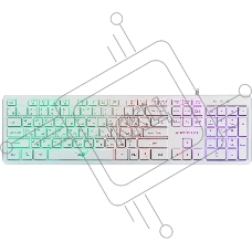 Клавиатура Dialog Gan-Kata KGK-17U WHITE - игровая с RGb-подсветкой, USB, белая