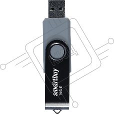 Флешка USB R/W SmartBuyTwist Black (SB016Gb2TWK), 16Gb, USB 2.0, R/W 15/12, черный