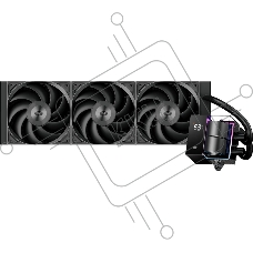 Система охлаждения PCCooler DS360 BK (310W, 360мм, LED temp., Black, ARGb Pump/Fans: 3x120мм, 86.73CFM, 28dBA, 2200RPM/Pump height 67мм, 28dBA, 3200RPM, Rad thickness 27мм/S: 1851, 1700, 1200, 20XX, 115X, AM5, AM4)