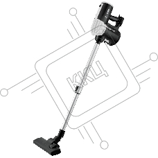 Пылесос вертикальный BBK BV2512 черный/белый, питание от сети, 100 Вт, уборка сухая, пылесборник 0.5 л