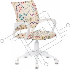 Кресло детское Бюрократ BUROKIDS 1 W Sticks 02 песочный, крестов. пластик, пластик белый Кресло детское Бюрократ BUROKIDS 1 W Sticks 02 песочный, крестов. пластик, пластик белый