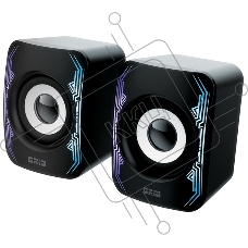 Колонки 2.0 GRID AS009, 10 ВТ, объемное звучание, RGB подсветка, USB+Jack 3,5мм