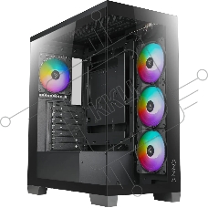 Компьютерный корпус Azza COVE черный без БП ATX 6x120mm 2x140mm 1xUSB2.0 1xUSB3.0 audio bott PSU