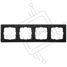 Рамка 4-м G-Classic Jasmart G1004PB черный матовый soft touch