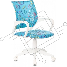 Кресло детское Бюрократ BUROKIDS 1 W Sticks 06 голубой, крестов. пластик, пластик белый Кресло детское Бюрократ BUROKIDS 1 W Sticks 06 голубой, крестов. пластик, пластик белый