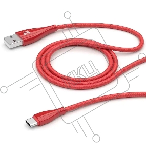 Кабель Deppa Ceramic 72290 USB (m)-USB Type-C (m) 1м красный