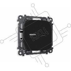 Комплект механизма розетки OMEGA Черный матовый 2USB A+C 20W (быстрая зарядка) QUANT (OP8110, VM177) MO811010