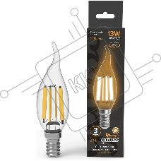 Лампа филам. Gauss Filament 13Вт цок.:E14 свеча св.свеч.бел.теп. (упак.:10шт) (104801113)