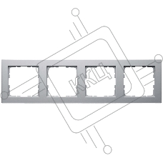 Рамка 4-м G-Classic Jasmart G1004S алюм.
