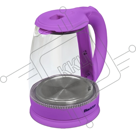 Чайник Blackton Bt KT1800G Purple. Мощность: 1500 Вт, Максимальный объем: 1.8 л, Материал корпуса: Стекло, Длина электрошнура: Около 0.8 м, Внутренняя подсветка: Да, синяя