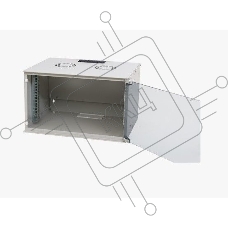 Шкаф телекоммуникационный настенный NEOMAX 6U (520х400), стеклянная дверь, замок-ключ, разборный, цвет серый (1 коробка) NM-CBWM-6U5240GKL-301-GY
