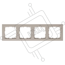 Рамка 4-м G-Classic Jasmart G1004T тауп