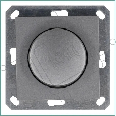 Светорегулятор Jasmart поворотно-нажимной (диммер) LED 30-400Вт 1gang 2way механизм алюм.